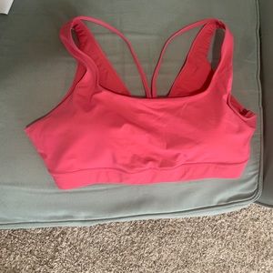 Dragonfruit Pink Athleta Exhale Sports Bra